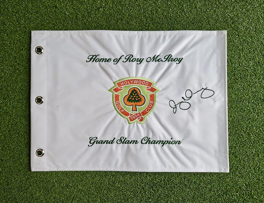 Signed 'Home of Rory McIlroy / Grand Slam Winner' Flag